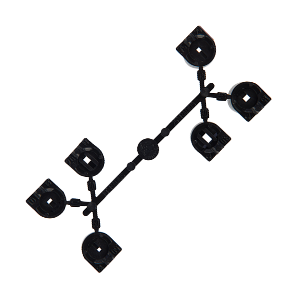 Sada čiernych trysiek s krátkym polomerom dostreku